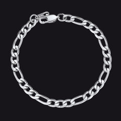 Pulseira Figaro Cuban Link Chain Curb 6mm-13mm