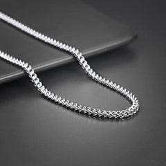 Colar de elos de corrente de trigo com corte de diamante 4/6/9/13 mm de largura