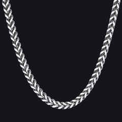 Colar de elos de corrente de trigo com corte de diamante 4/6/9/13 mm de largura