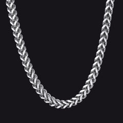 Colar de elos de corrente de trigo com corte de diamante 4/6/9/13 mm de largura