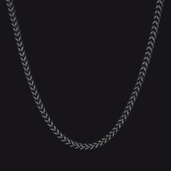 Colar de elos de corrente de trigo com corte de diamante 4/6/9/13 mm de largura