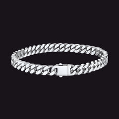Pulseira de corrente cubana Miami com 5/7/9/12 mm de largura