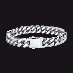 Pulseira de corrente cubana Miami com 5/7/9/12 mm de largura