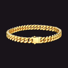 Pulseira de corrente cubana Miami com 5/7/9/12 mm de largura