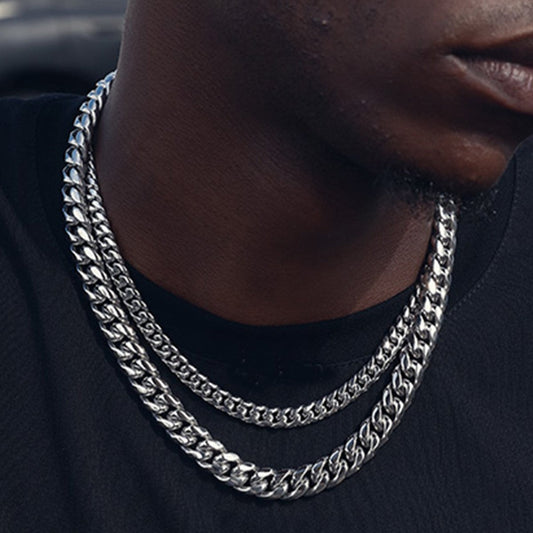 Klobige, schwere Miami Cuban Link Chain Halskette für Männer, 14–30 Zoll