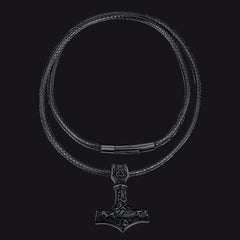 Nórdico Viking Thors Martelo Colar Mjolnir Pingente Masculino