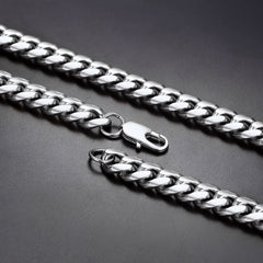 Klobiges, schweres Miami Cuban Link-Ketten- und Armband-Set für Herren