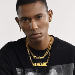 Customized Nameplate Cuban Chain Necklace for Men