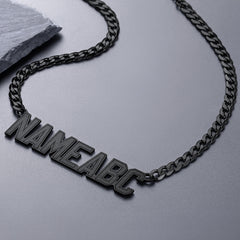 Customized Nameplate Cuban Chain Necklace for Men