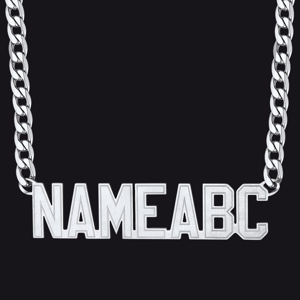 Customized Nameplate Cuban Chain Necklace for Men