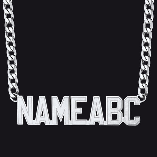 Customized Nameplate Cuban Chain Necklace for Men