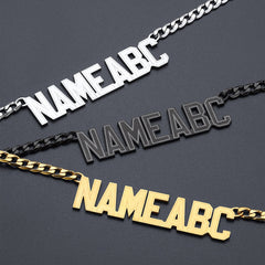 Customized Nameplate Cuban Chain Necklace for Men