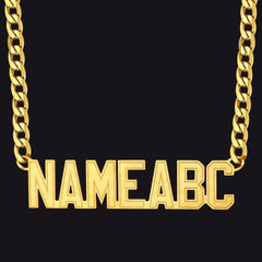 Customized Nameplate Cuban Chain Necklace for Men