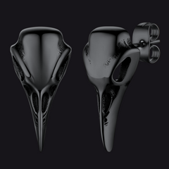 Brinco de Caveira de Corvo Gótico para Homens