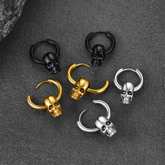 Coole Totenkopf-Creolen für Männer und Frauen