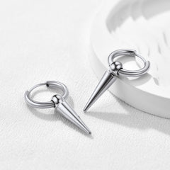 Brincos de argola longos com ponta pendurada para homens e mulheres