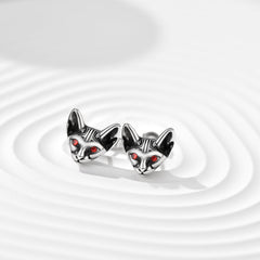 Quirky Cat Kitten Stud Earrings For Men Women