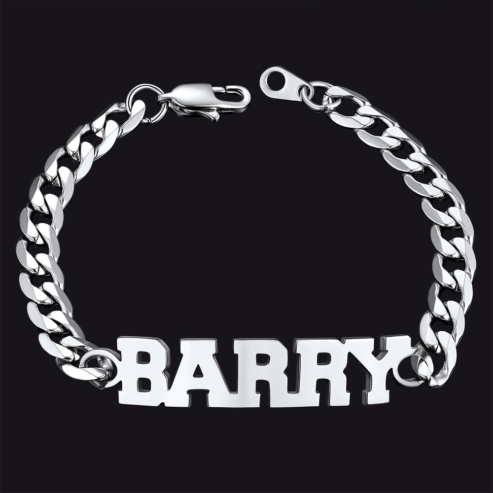 Personalisiertes kubanisches Kettenarmband mit Namen