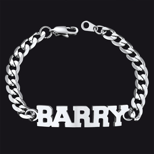 Personalisiertes kubanisches Kettenarmband mit Namen