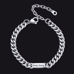 Pulseira de corrente cubana com nome gravado de 7 mm
