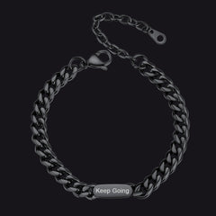 Pulseira de corrente cubana com nome gravado de 7 mm