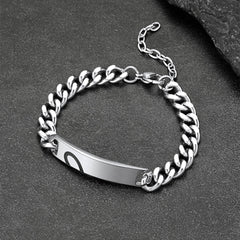 Personalisiertes Herz-Paar-Gliederarmband für die Freundin