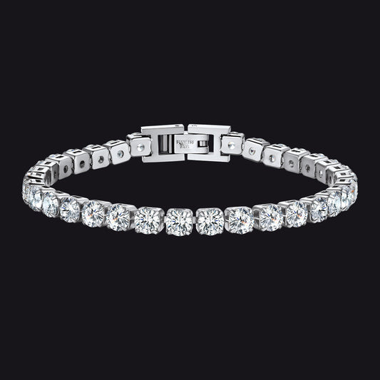 Tenniskette mit CZ-Diamantschliff, 3/5 mm breit