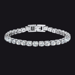 Tenniskette mit CZ-Diamantschliff, 3/5 mm breit