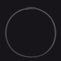 Choker-Halskette mit Schlangenkette und Fischgrätenmuster für Damen, 5 mm Breite