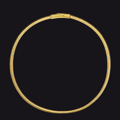 Choker-Halskette mit Schlangenkette und Fischgrätenmuster für Damen, 5 mm Breite