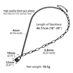 Handcuff Padlock Pendant Curb Chain Necklace for Women Men