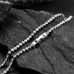 Tenniskette mit Zirkonia-Diamantschliff, für Herren und Damen