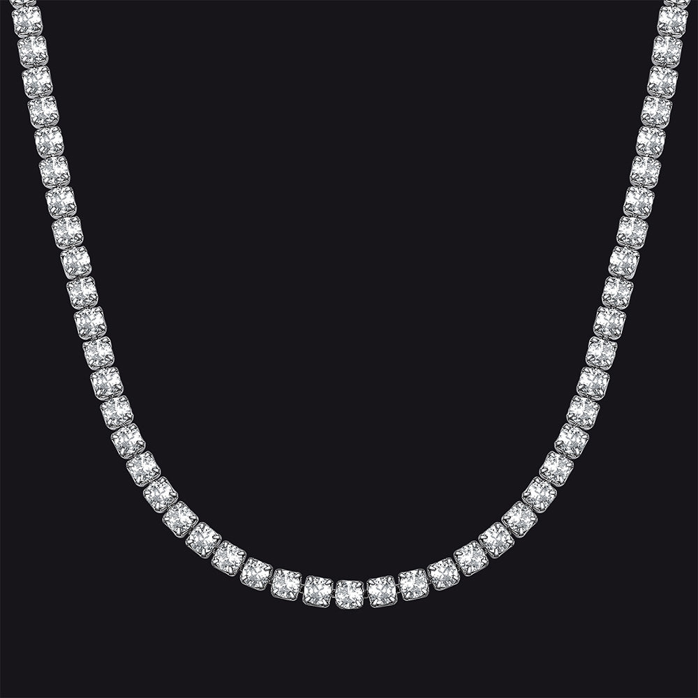Tenniskette mit Zirkonia-Diamantschliff, für Herren und Damen