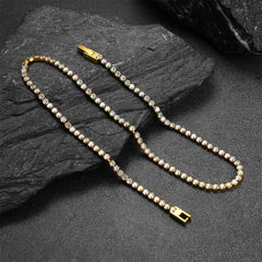 Tenniskette mit Zirkonia-Diamantschliff, für Herren und Damen
