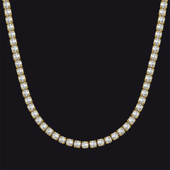 Tenniskette mit Zirkonia-Diamantschliff, für Herren und Damen