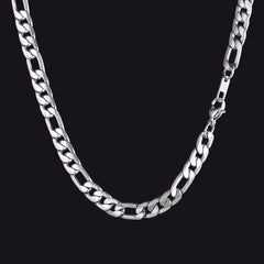 7 mm Edelstahl-Figaro-Gliederkette für Männer und Frauen