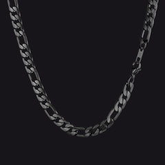 7 mm Edelstahl-Figaro-Gliederkette für Männer und Frauen