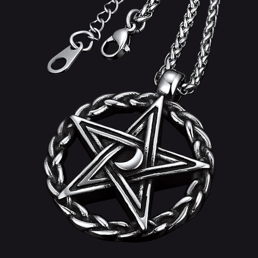 Vintage Pentagramm Halskette Hexe Halskette Männer