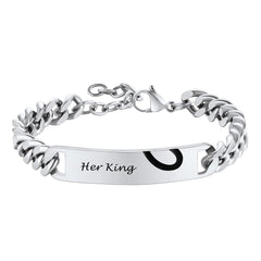 Personalisiertes Herz-Paar-Gliederarmband für die Freundin