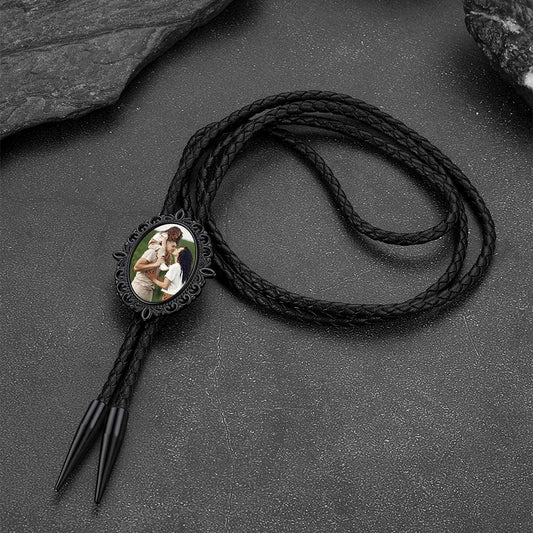 Personalisiertes Foto Bolo Ties Bild Erinnerungsgeschenk Männer Frauen