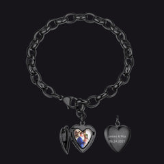 Personalisierte Herzbild-Medaillon-Armbänder Gedenkgeschenk-Armband