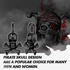 Punk Skull Crossbone Hoop Earrings Gift for Men