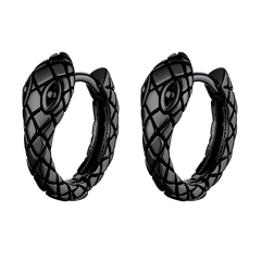 Brincos de argola Huggie de cobra gótica para homens e mulheres