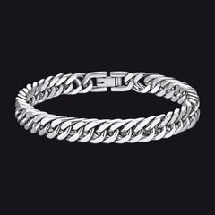 Armband mit kubanischer Gliederkette, 8/12/17 mm Breite
