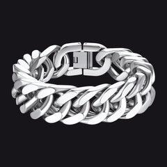 Armband mit kubanischer Gliederkette, 8/12/17 mm Breite