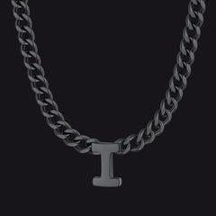 7 mm individuelle Halskette mit Anfangsbuchstaben, kubanische Gliederkette für Männer und Frauen, 45,7 cm