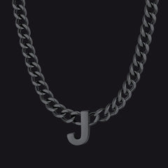 7 mm individuelle Halskette mit Anfangsbuchstaben, kubanische Gliederkette für Männer und Frauen, 45,7 cm