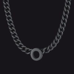 7 mm individuelle Halskette mit Anfangsbuchstaben, kubanische Gliederkette für Männer und Frauen, 45,7 cm
