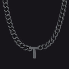 7 mm individuelle Halskette mit Anfangsbuchstaben, kubanische Gliederkette für Männer und Frauen, 45,7 cm