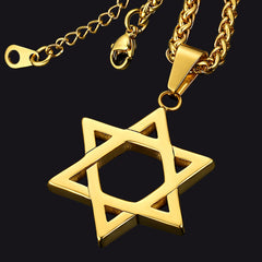 Colar Judaico Magen Estrela de Davi Masculino Feminino